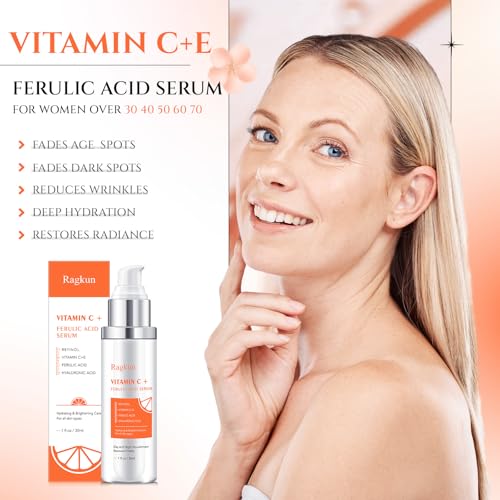 Anti-Aging Face Serum with Vitamin C, Hyaluronic Acid, and Retinol - 1 oz